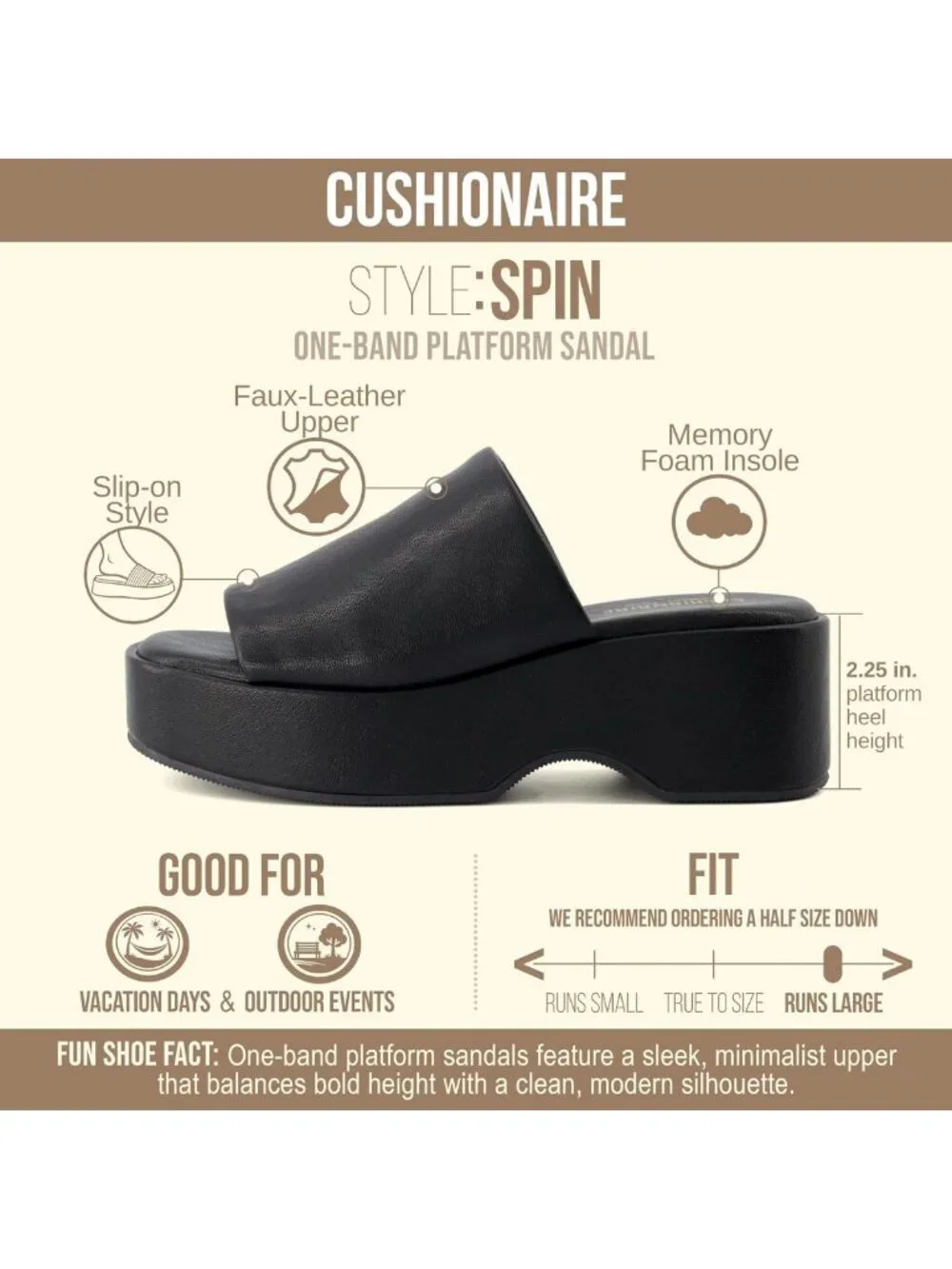 Stylish Women's Platform Sandals - Slip-On Wedge Slides with Memory Foam Comfort